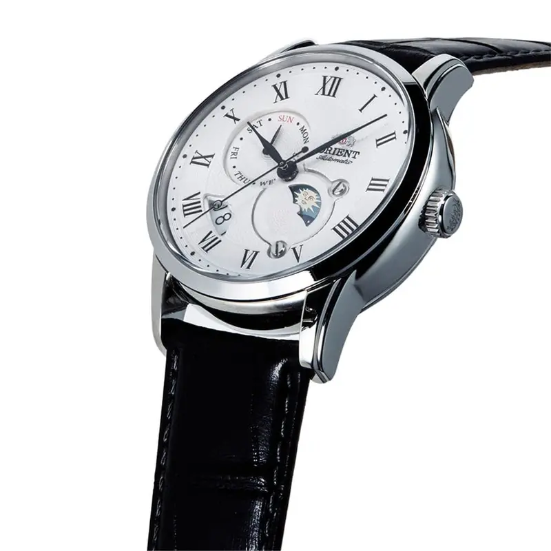Orient Stainless Steel Japanese Automatic Hand Winding Leather Men's Watch Ra-Ak0008s10b 2