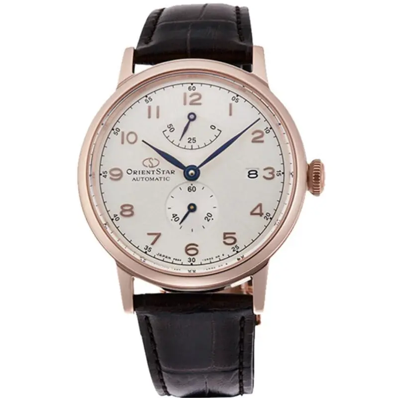 Orient Star Heritage Re-Aw0003s00b Brown Leather Men Watch 1