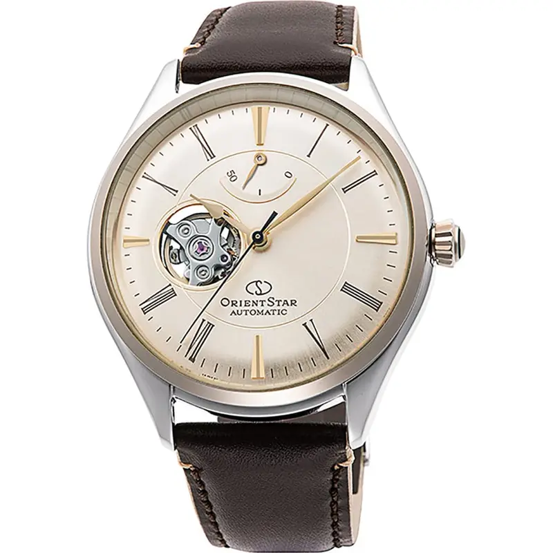 Orient Star Re-At0201g00b Brown Leather Men Watch 1