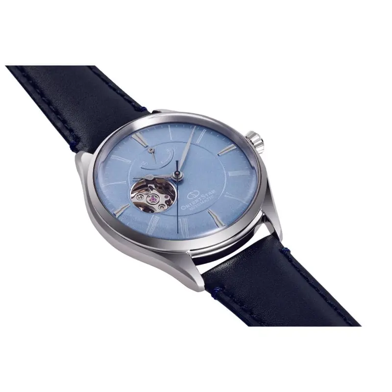 Orient Star Re-At0203l00b Blue Leather Men Watch 2