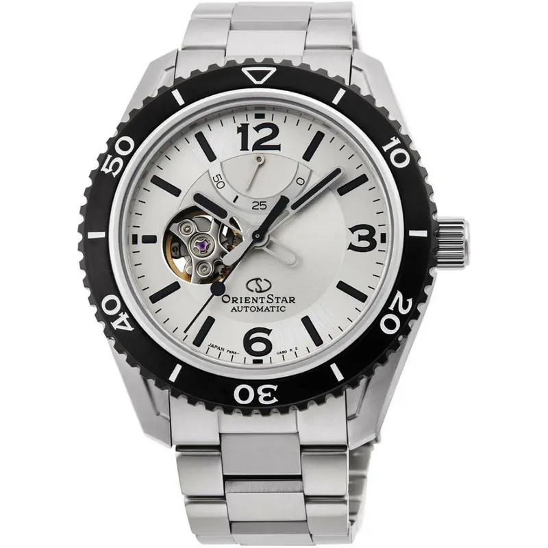 Orient Star Silver Stainless Steel Strap Men Watch Re-At0107s00b 1