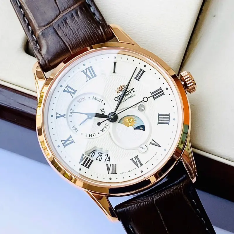 Orient Version 3 Classic Brown Leather Strap Men Watch Ra-Ak0007s30b 2