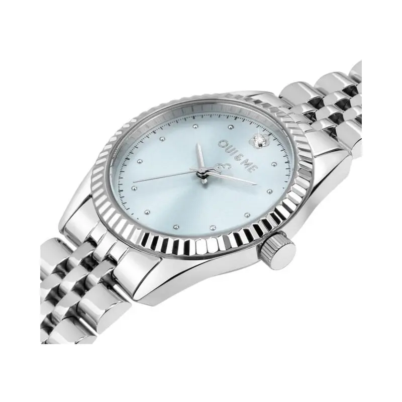 Oui & Me Blue Dial Silver Stainless Steel Strap Women Watch Me010281 2