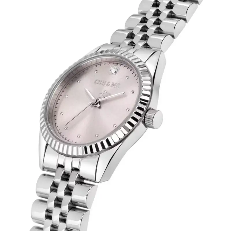 Oui & Me Silver Dial Stainless Steel Strap Women Watch Me010284 2