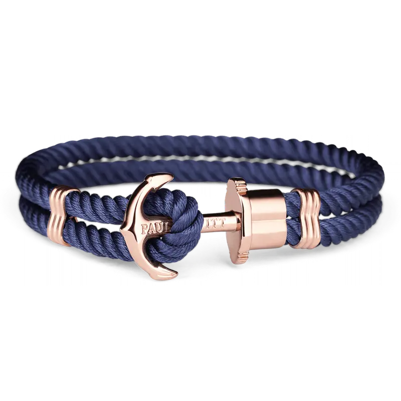 Paul Hewitt Accessory Phrep Ip Rose Gold Nylon Navy 1