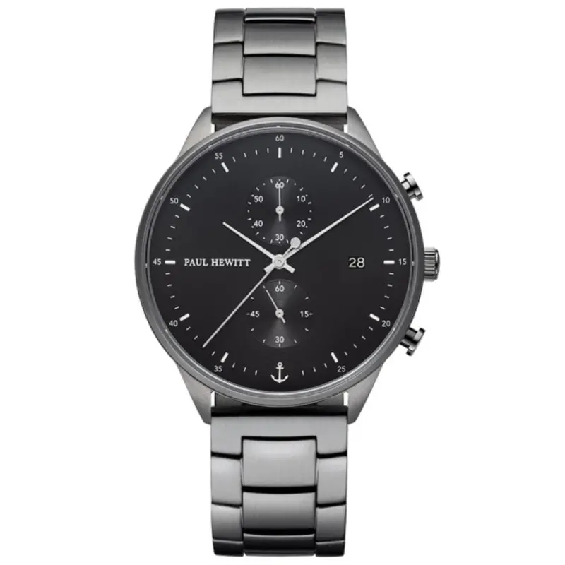 Paul Hewitt Ph002815 Chrono Black Sunray Gun Metal Men's Watch 1
