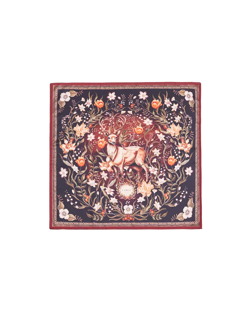Peach Aurora Tales Square Scarf 1