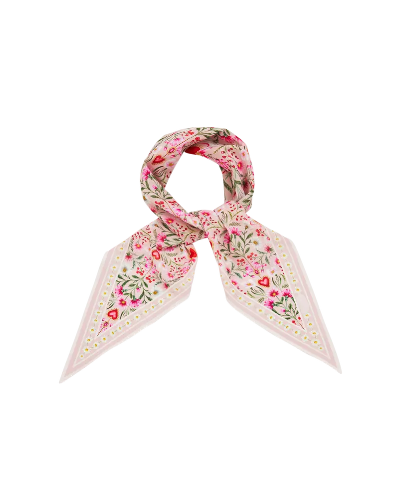 Penelope Pink Heart Triangle Scarf 1