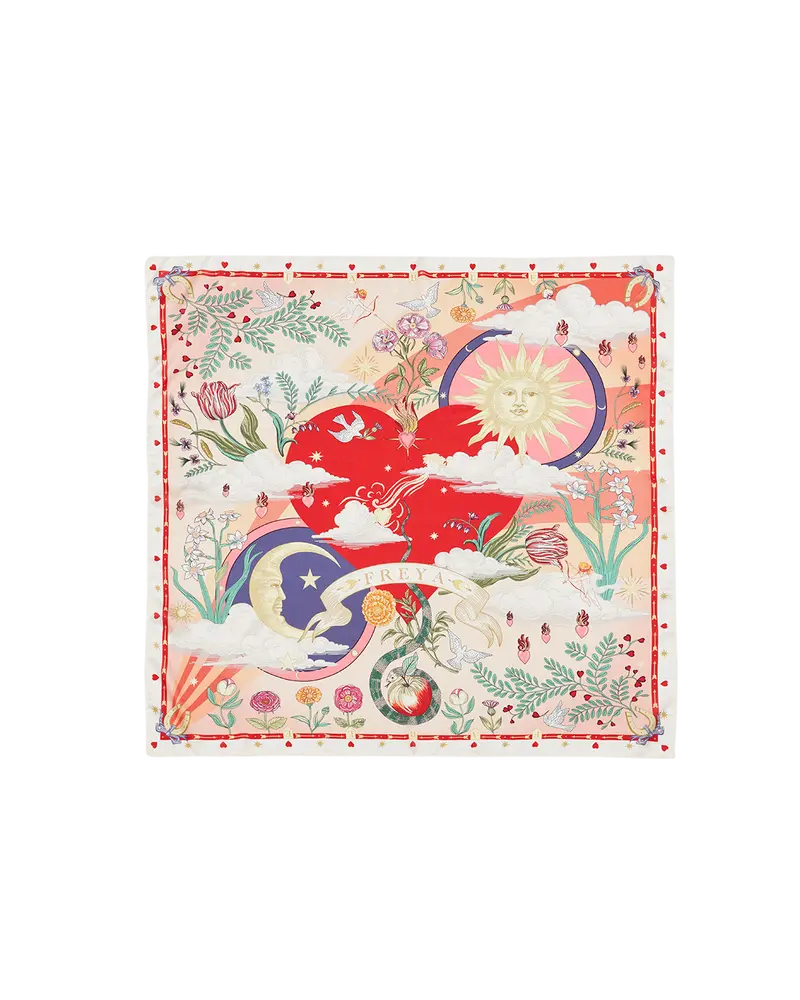 Pink Freya Narrative Square Scarf 1