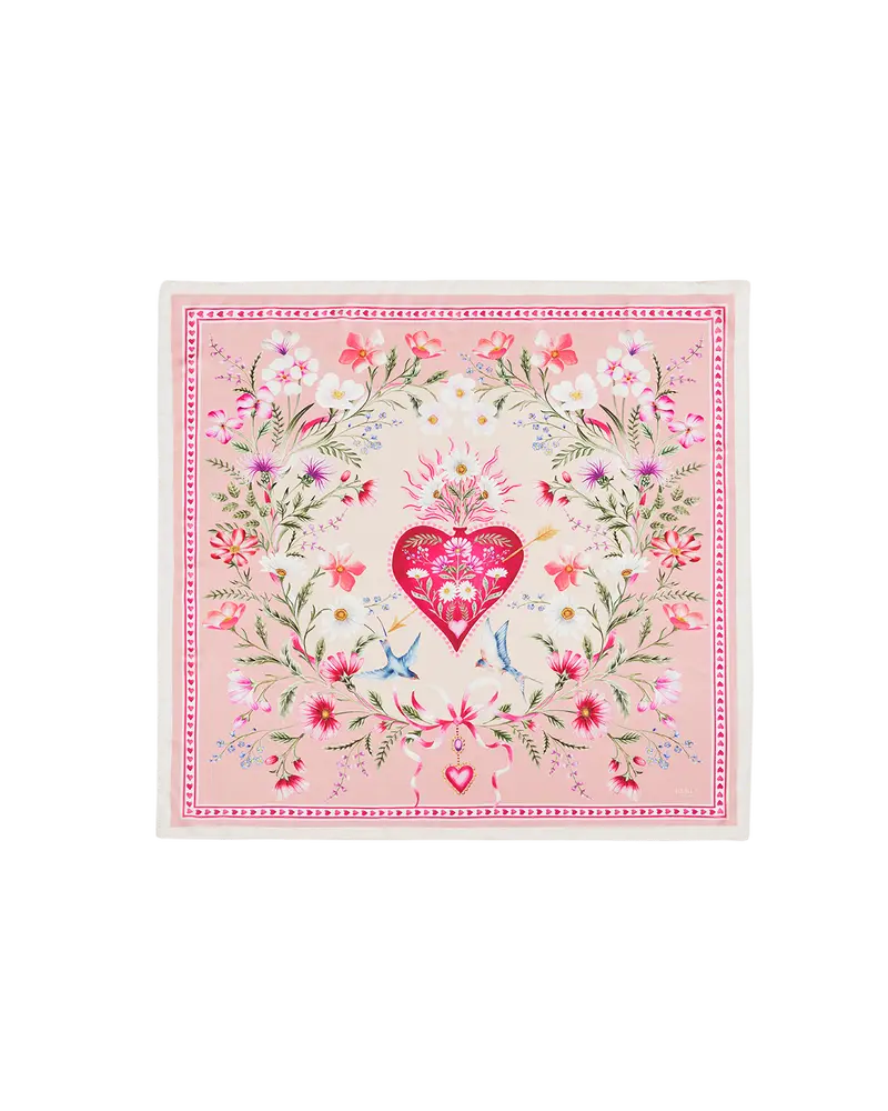 Pink Penelope Square Scarf 1