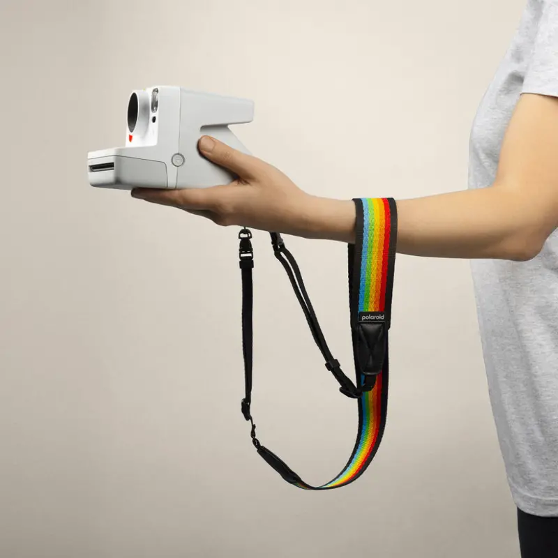 Polaroid Camera Strap Flat – Rainbow Black 6055 2