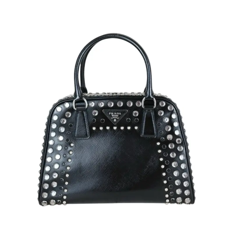 Prada X25040304 Saffiano Lux Leather Rhinestone (Good Condition) 1