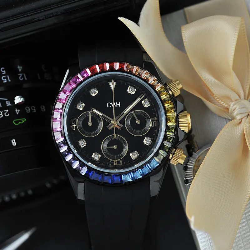 Prism Velocity - Cwh Special Custom Collective Black Rubber Strap Women Watch Ch-Mod-M41 1