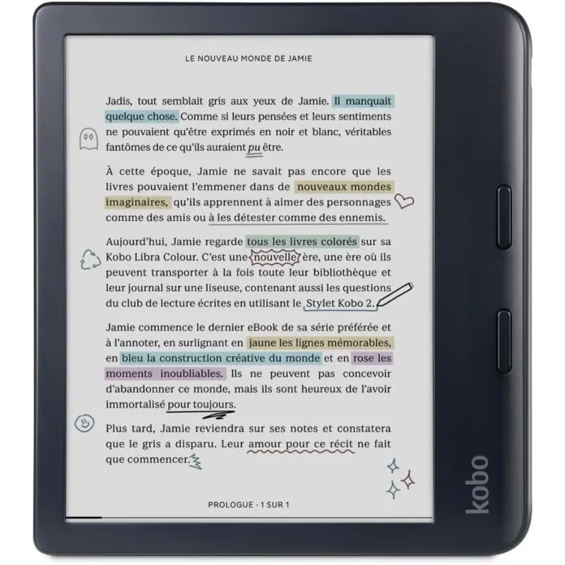 Rakuten Kobo Libra Colour Black 7 Inch E-Reader With Kaleido 3 Display N428-Ku-Bk-K-Ck 1