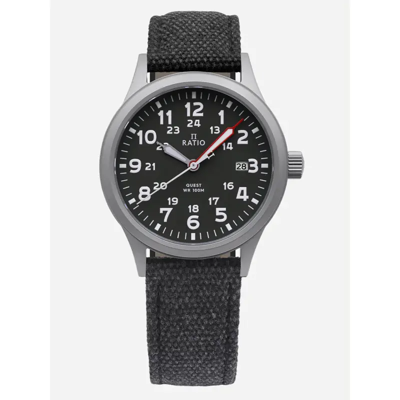 Ratio Free Diver Black Canvas Strap Men's Watch Rtq023 1