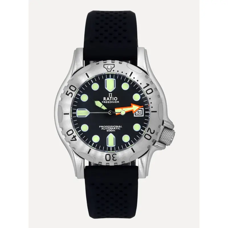 Ratio Freediver Professional Sapphire Black Dial Automatic Rtf015 500M Men's Watch 1