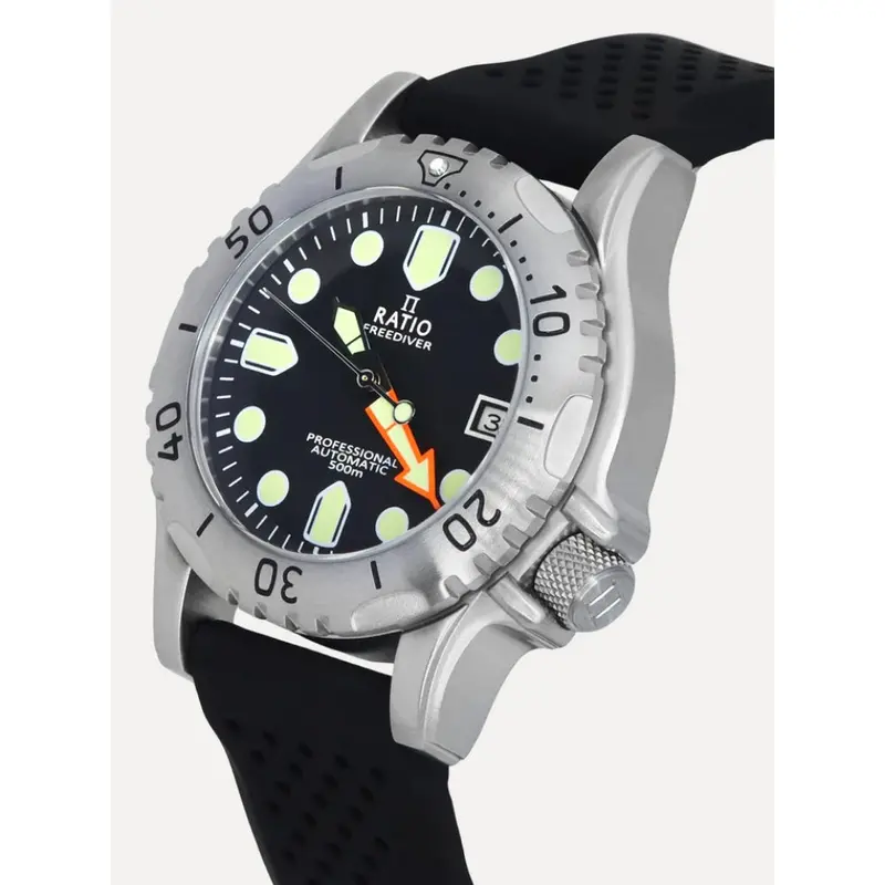 Ratio Freediver Professional Sapphire Black Dial Automatic Rtf015 500M Men's Watch 2