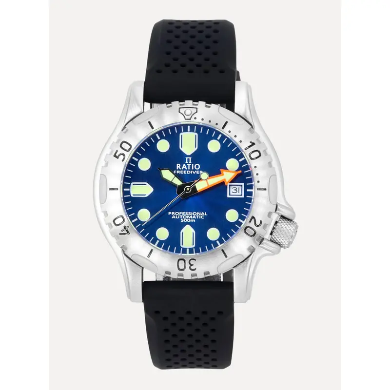 Ratio Freediver Professional Sapphire Blue Sunray Dial Automatic Rtf019 500M Men's Watch 1