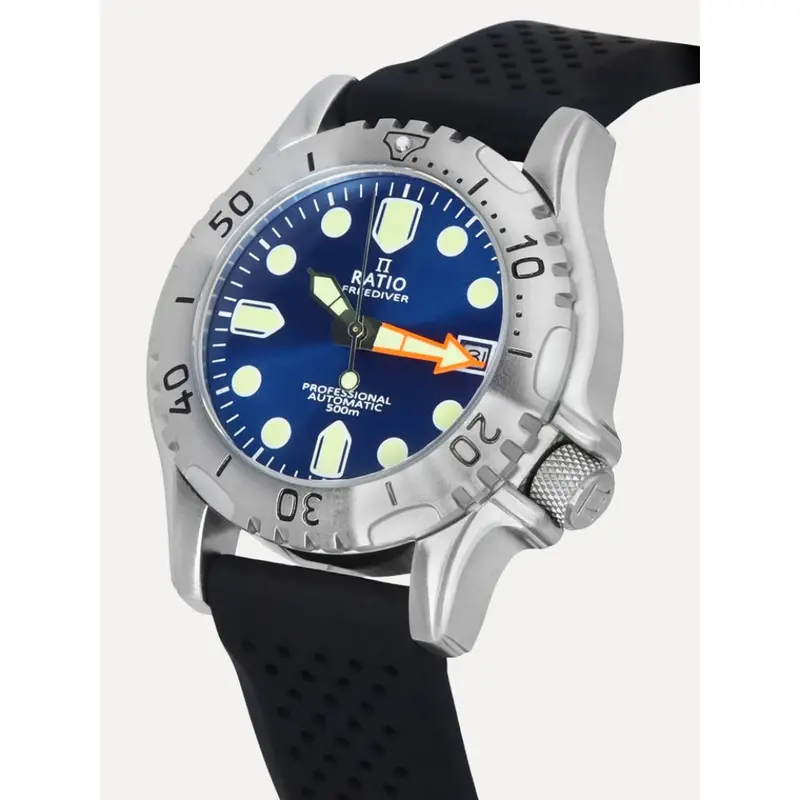 Ratio Freediver Professional Sapphire Blue Sunray Dial Automatic Rtf019 500M Men's Watch 2