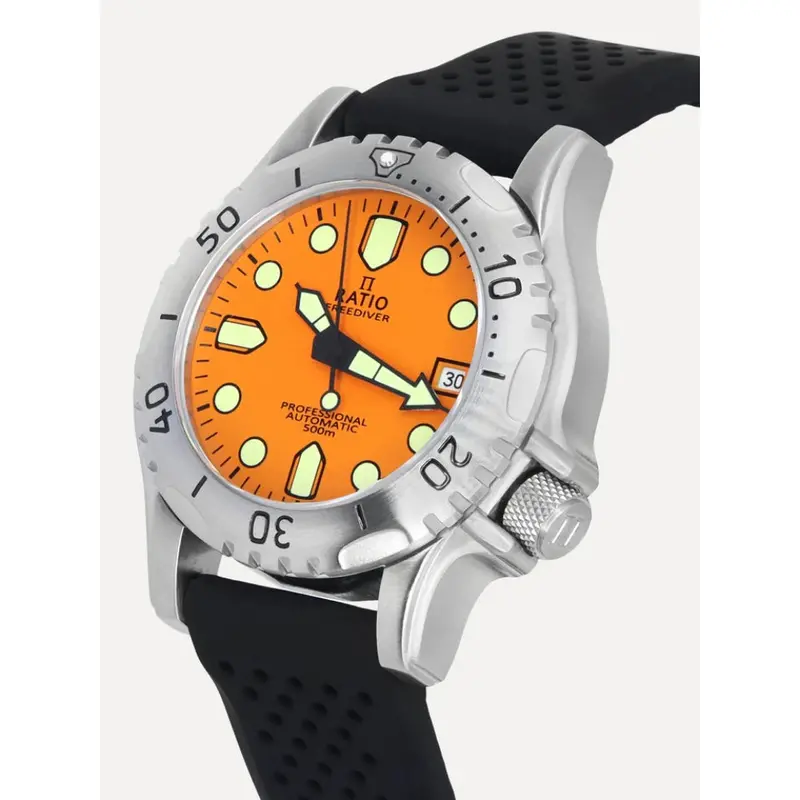 Ratio Freediver Professional Sapphire Orange Dial Automatic Rtf017 500M Men's Watch 2