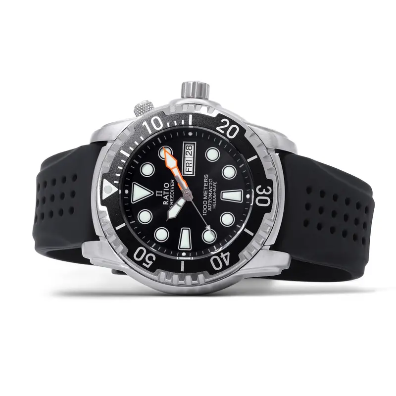 Ratio Freediver Version 02 Helium Safe 1000M Sapphire Automatic Black Dial 1068Ha90-34Va-Blk-V02 Men's Watch 2