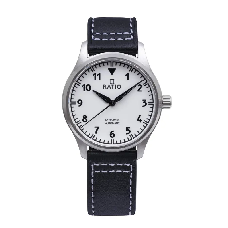 Ratio Skysurfer Pilot Full Luminous Dial Leather Automatic Rts307 200M Men's Watch 1
