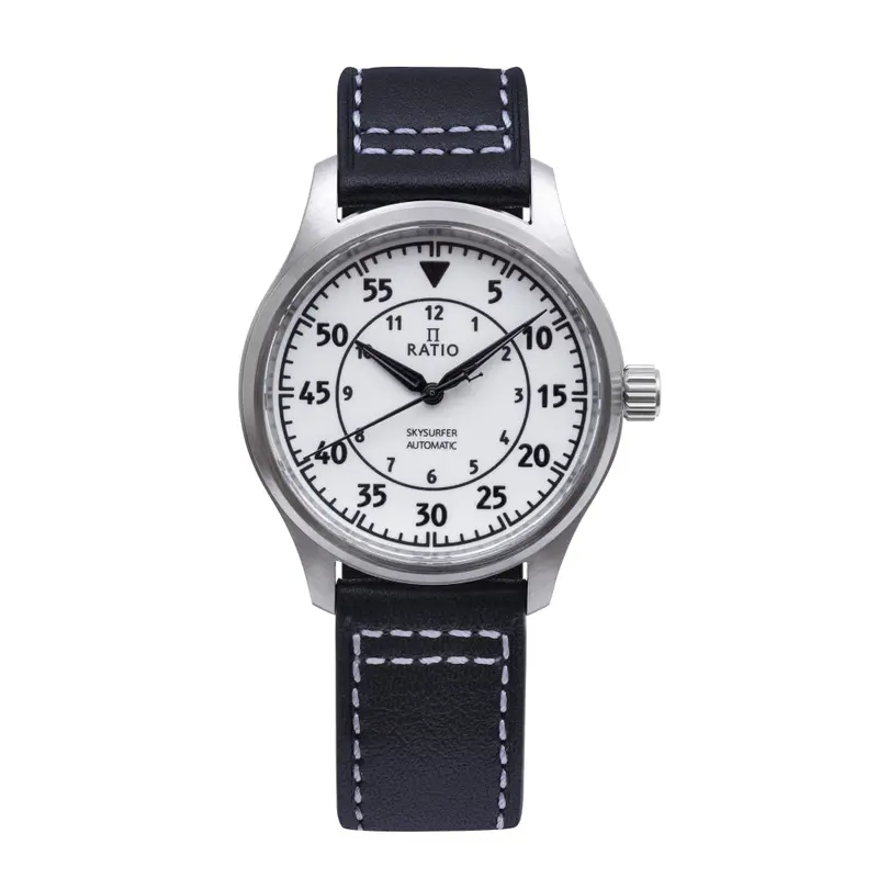 Ratio Skysurfer Pilot Full Luminous Dial Leather Automatic Rts324 200M Men's Watch 1