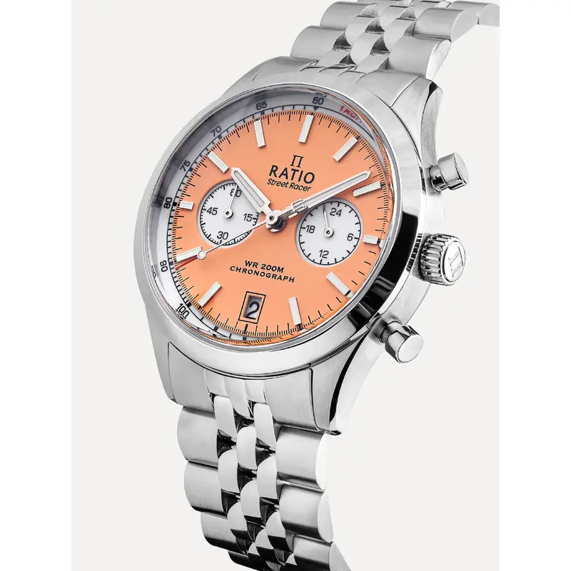 Ratio Street Racer Salmon Reverse Panda Dial Limited Edition Men's Watch Rtc019 2