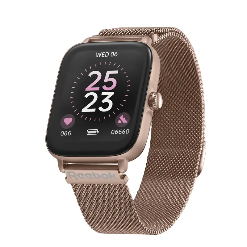 Reebok Black Digital Rose Gold Milanese Strap Smartwatch Rv-Rl2-U0-A3s3-Bb 1