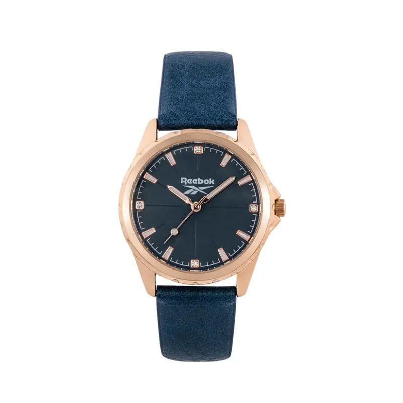 Reebok Blue Dial Leather Strap Women Watch Rv-Cre-L2-A3lt-T3 1