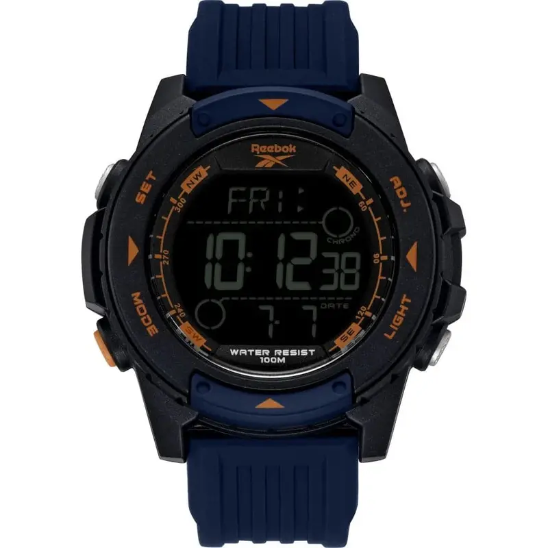 Reebok Consign Digital Blue Silicone Strap Men Watch Rv-Brk-G9-Pbin-Bo 1