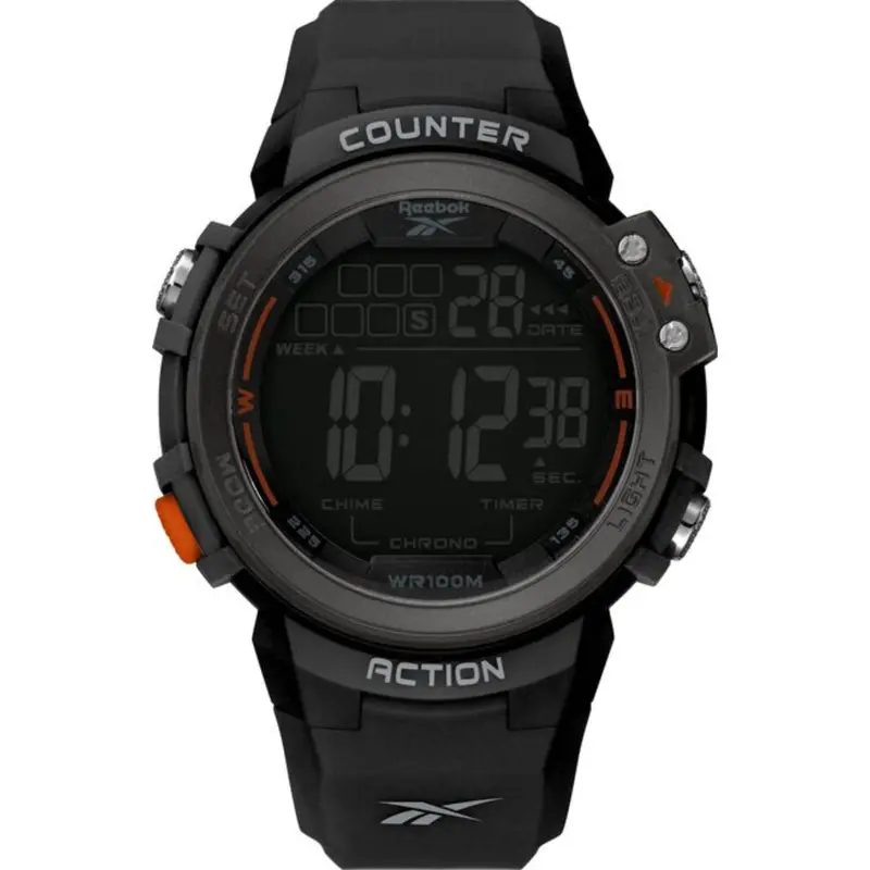 Reebok Counteract Rv-Cou-G9-Pbpb-Bo Black Silicone Strap Men's Watch 1
