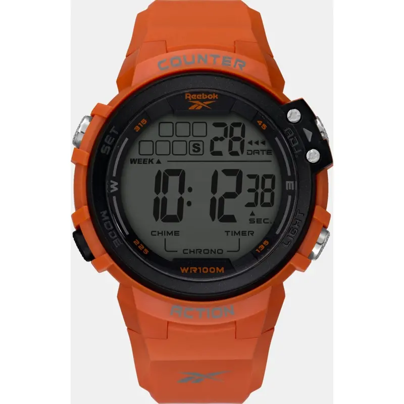 Reebok Counteract Rv-Cou-G9-Popo-Wa Orange Silicone Strap Men's Watch 1