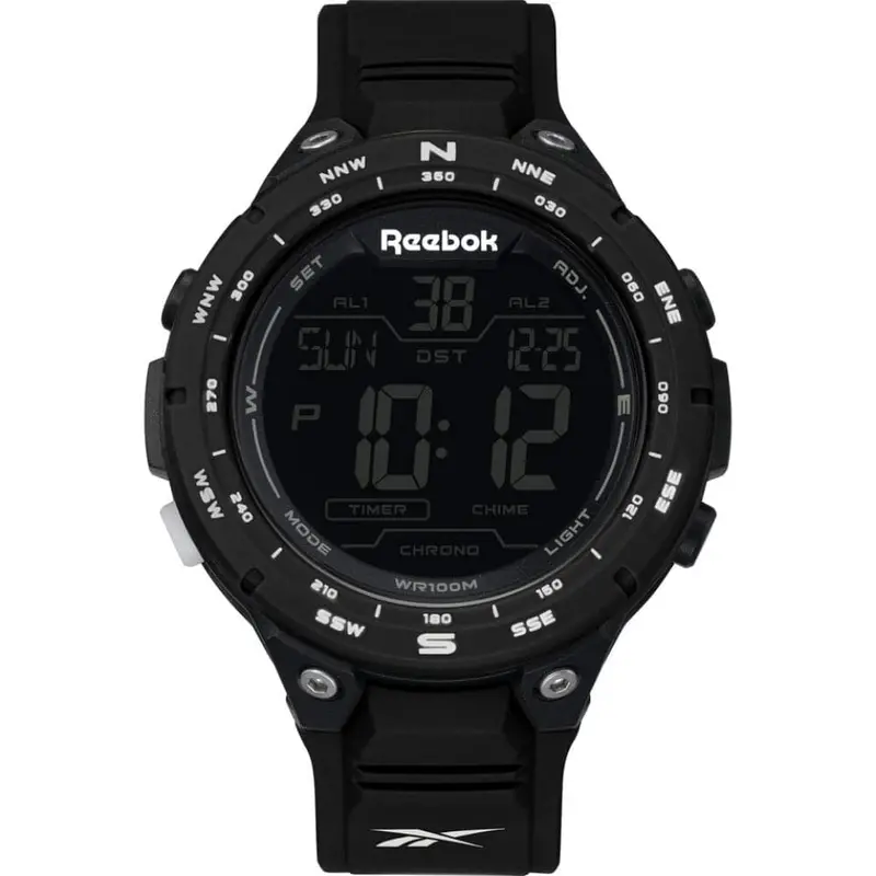 Reebok Digital Black Rubber Strap Men Watch Rv-Slm-G9-Pbpb-Bw 1
