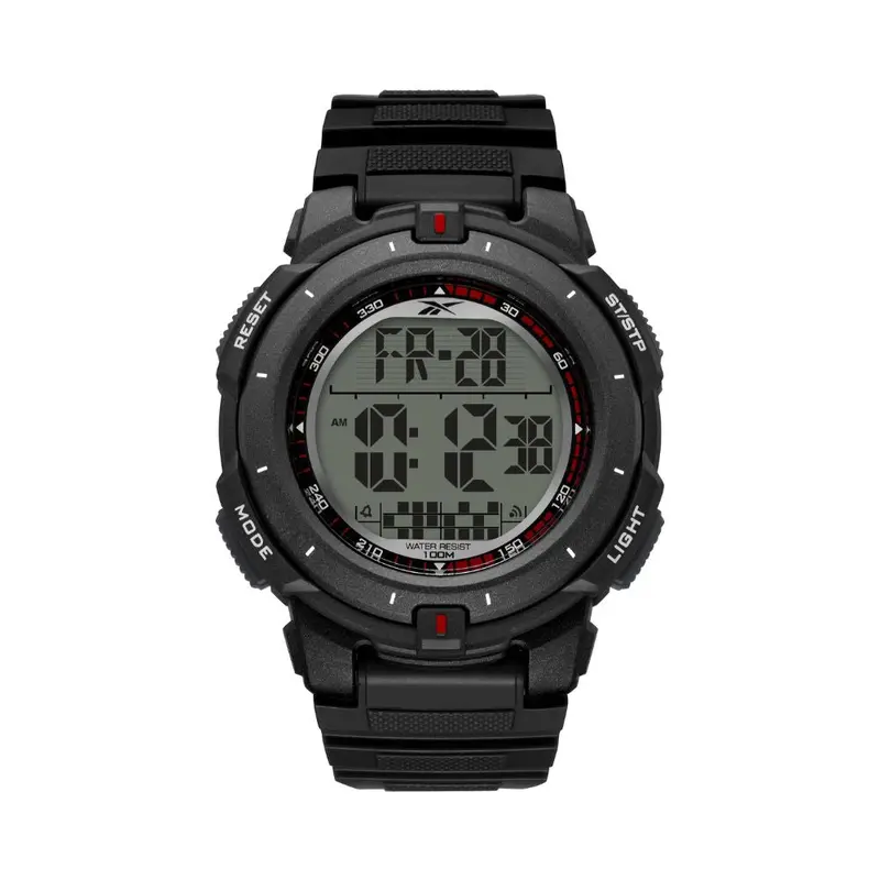 Reebok Digital Black Silicone Strap Men Watch Rv-Whe-G9-Pbpb-Wr 1