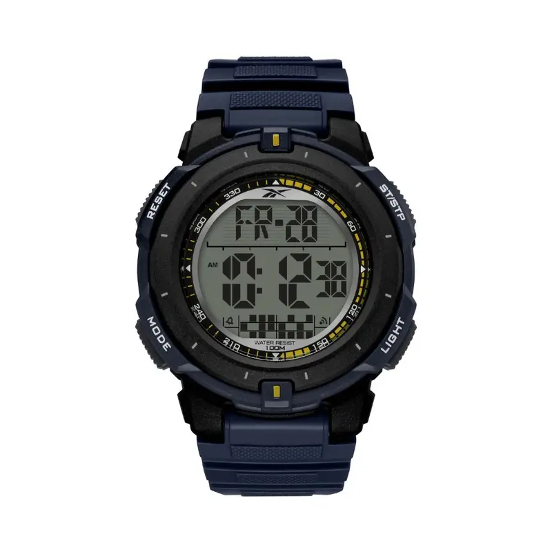 Reebok Digital Black Silicone Strap Men Watch Rv-Whe-G9-Pnpn-Wy 1