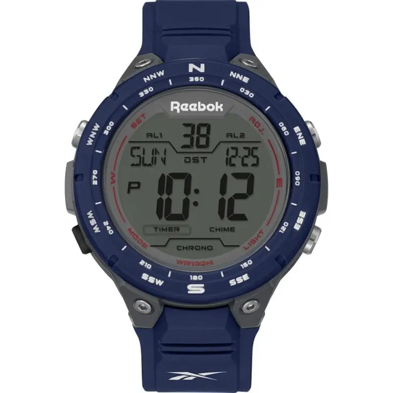 Reebok Digital Slam Blue Rubber Strap Men Watch Rv-Slm-G9-Pspn-Wn 1