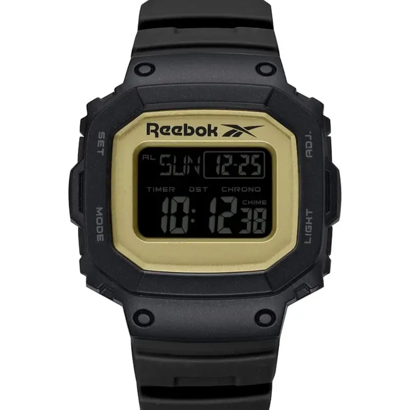 Reebok Proud Digital Watch Black/Gold Men Watch Rv-Pod-G9-Pbpb-B2 1