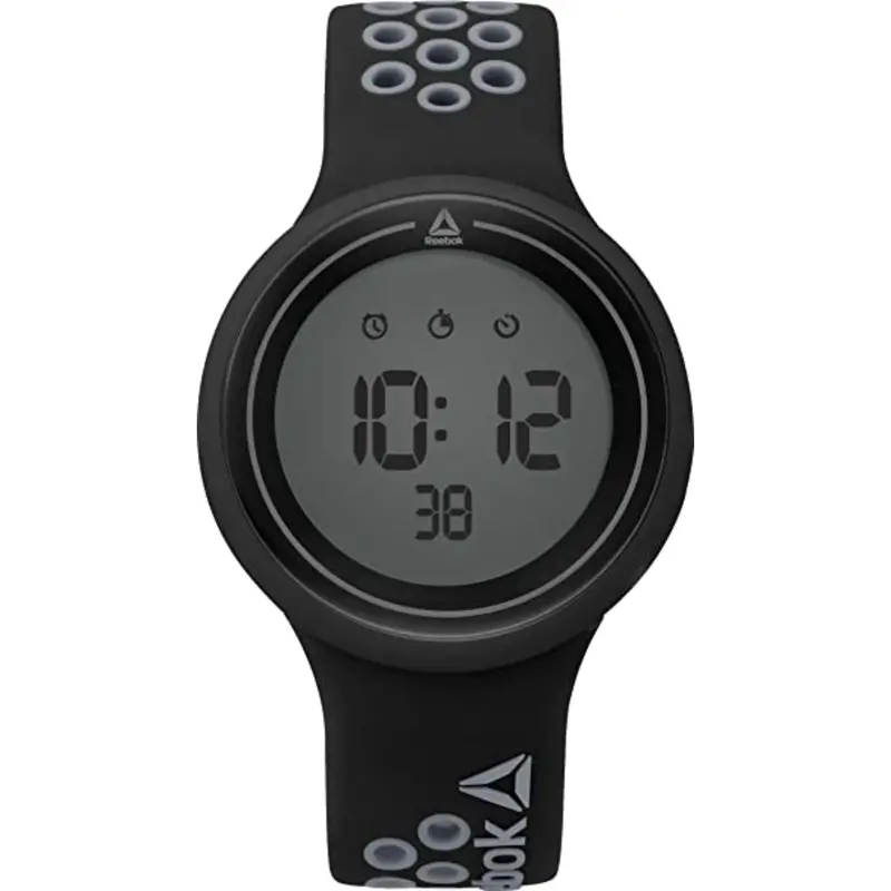 Reebok Rd-Dur-G9-Pbib-Ba Digital Gray Dial Black Silicon Unisex Watch 1