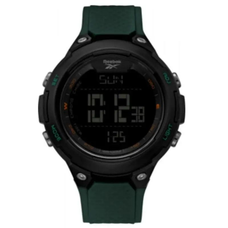 Reebok Rv-Thr-G9-Pbpg-Br Thruster Digital Green Silicon Strap Men's Watch 1