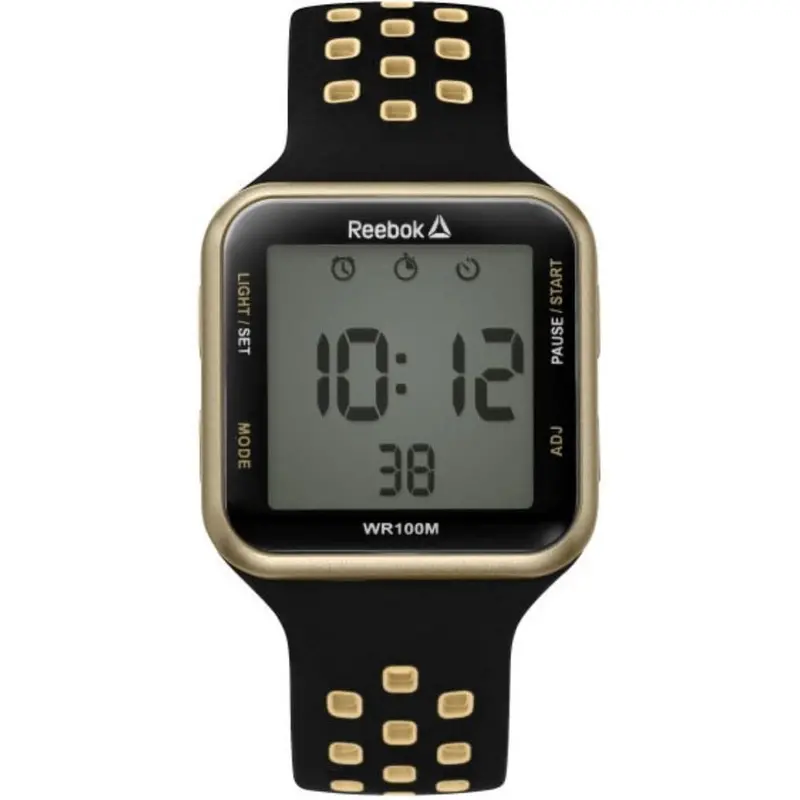 Reebok Square Elements Rd-Sqe-G9-P21b-W2 Black Silicone Strap Men's Watch 1