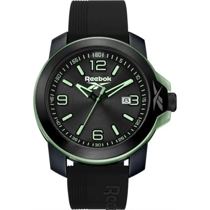 Reebok Triple 3 Rv-Tr3-G3-Pbiz-Bz Black Silicone Band Men's Watch 1