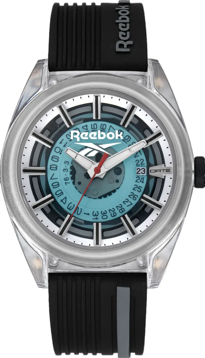 Reebok Walker Black Silicone Strap Men Watch Rv-Wal-G3-Pzib-Kb 1