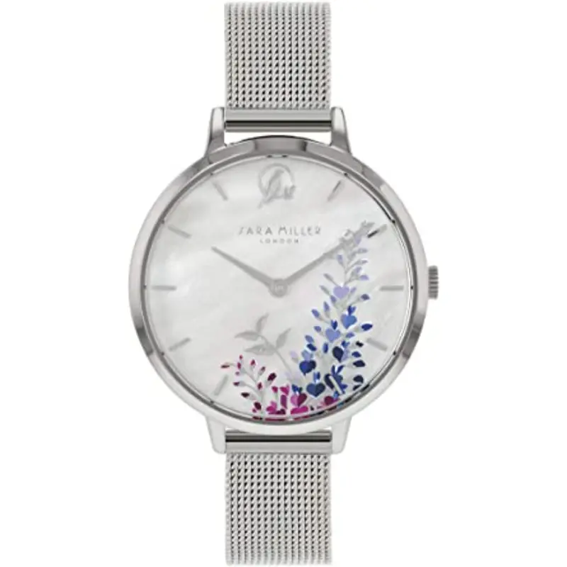 Sara Miller White Dial Silver Mesh Strap Women's Watch Sa4031 1