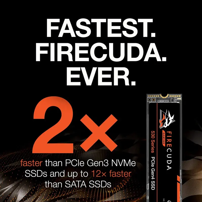 Seagate Firecuda 530 M.2 2280 2Tb Pcie Gen4 X4 Nvme 1.4 3D Tlc Internal Solid State Drive (Ssd) Zp2000gm3a013 2
