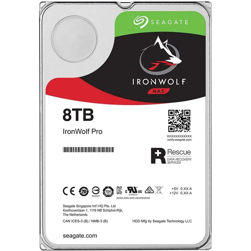Seagate Ironwolf Pro St8000ne001 8 Tb Hard Drive - 3.5" Internal - Sata (Sata/600) 1