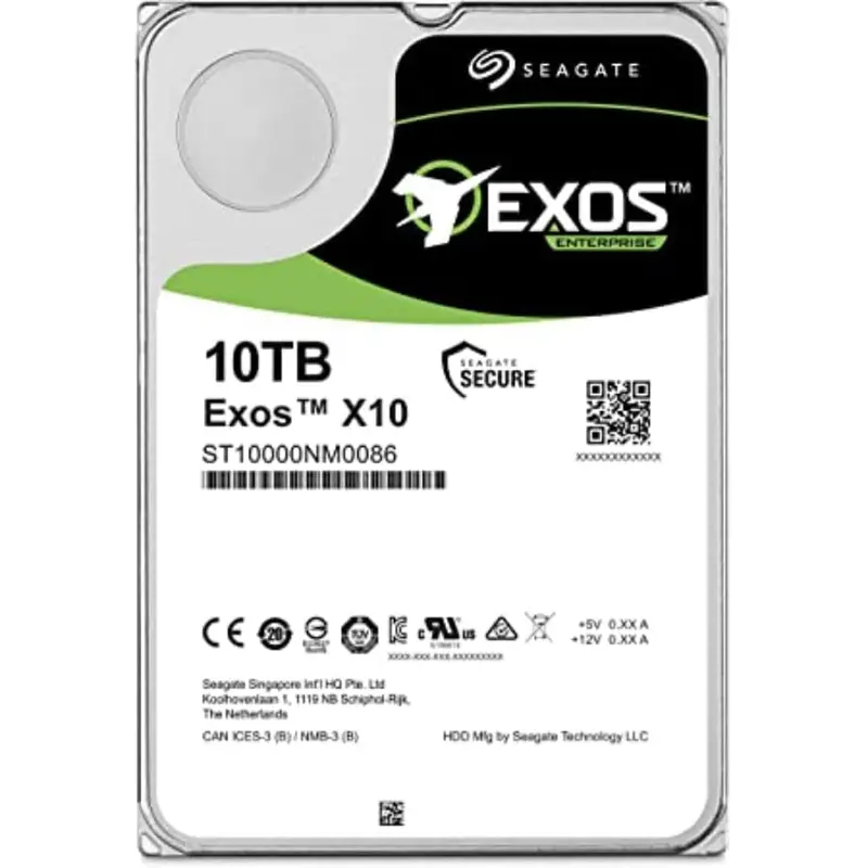 Seagate St10000nm001g Exos X16 10Tb Sata 3.5In 7200Rpm Helium 512E 1