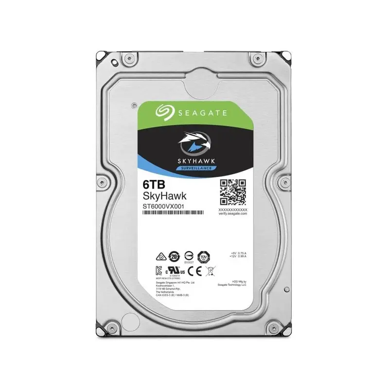 Seagate St6000vx001 Skyhawk 6Tb Sata 6Gb/S 7200Rpm 256Mb Supp 64X Hd Cam Dvr&Nvr 1