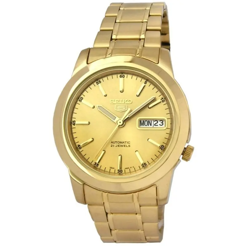 Seiko 5 Automatic Full Gold Pvd Stainless Steel Men's Watch Snke56k1p 2