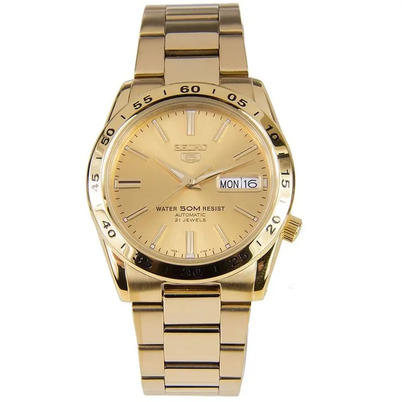 Seiko 5 Automatic Stainless Steel Gold Men's Watch Snke06k1p 1